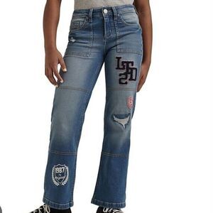 LIMITED TOO - Medium Wash Flare Jean with Decals and Patches